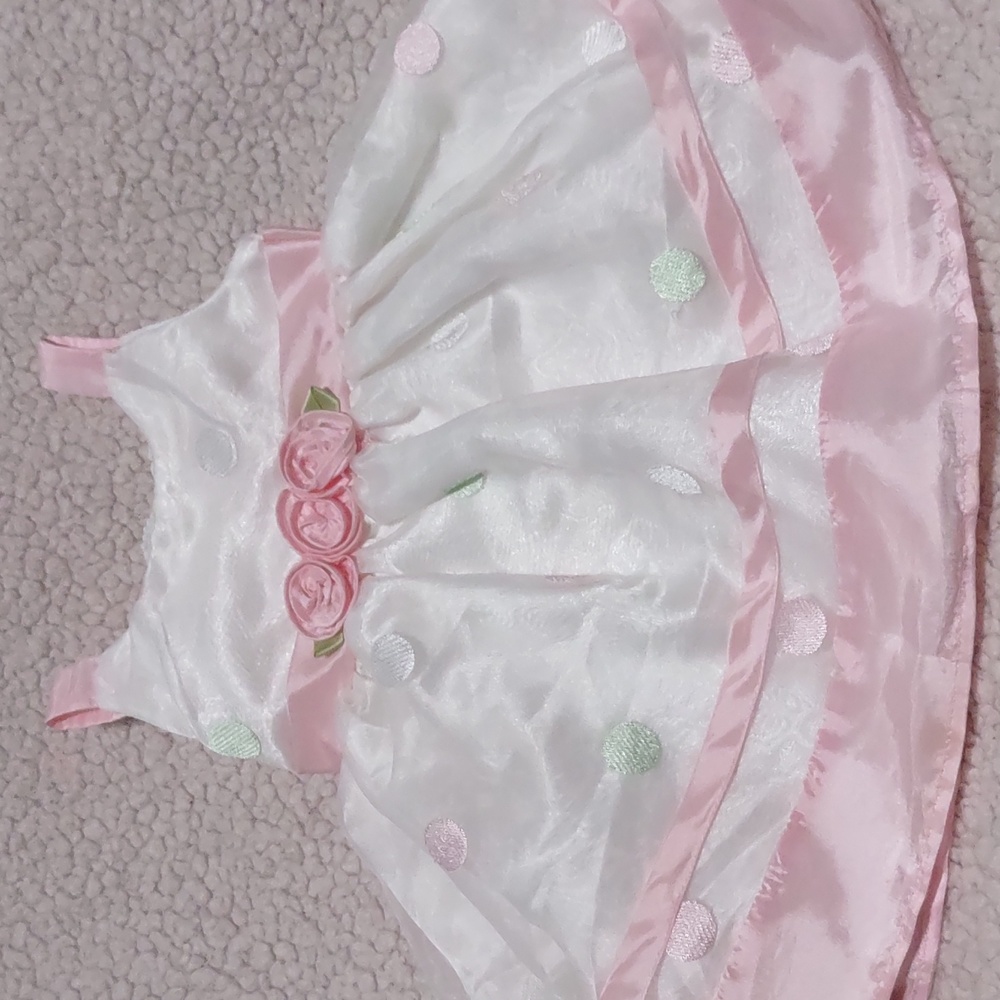 Jenny & Me infant  baby girl pretty dress size 12M With Roses